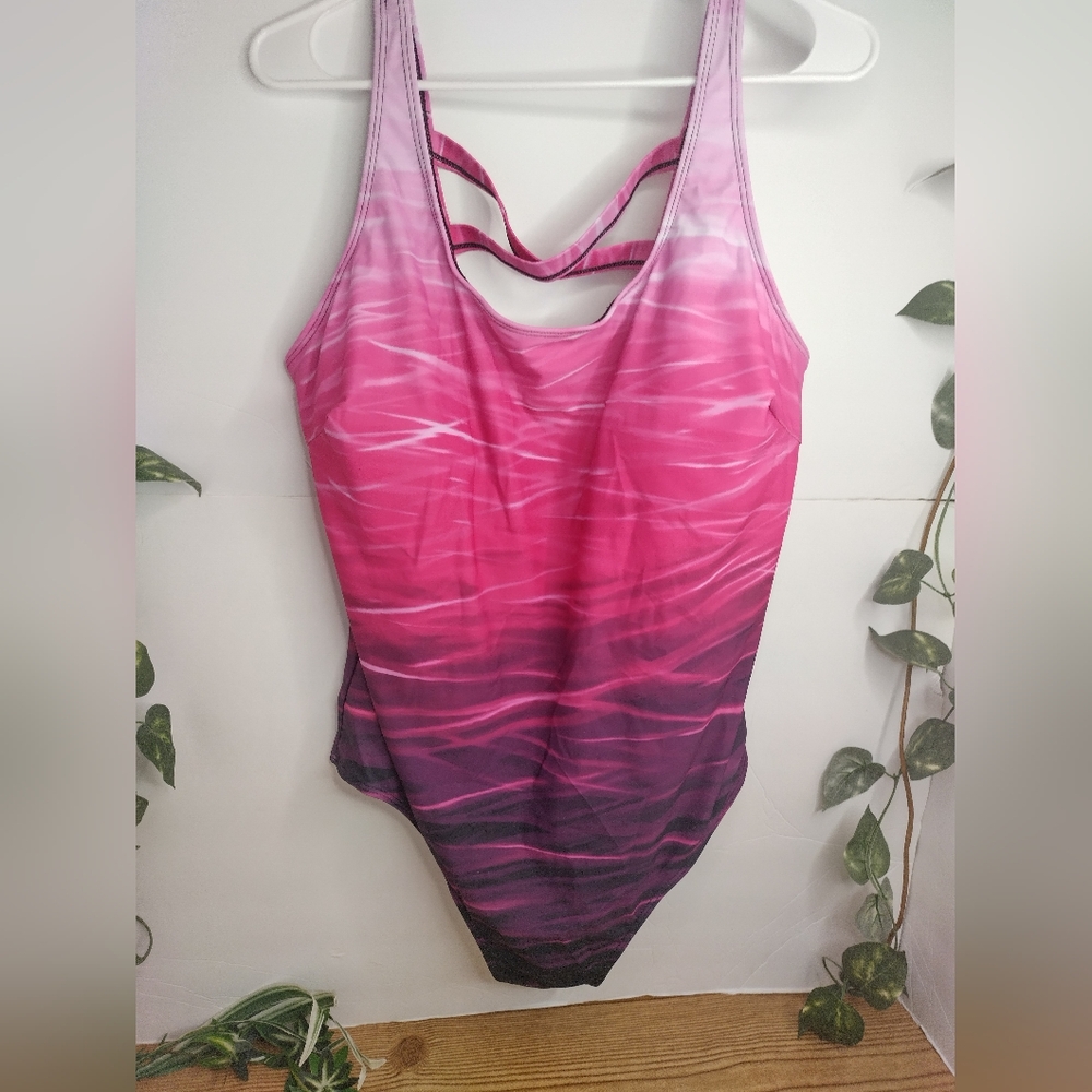 Holipick One Piece Pink And Purple Padded Size 22w